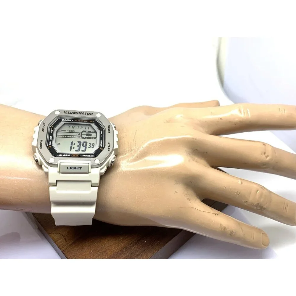 Casio Men's Watch MWD110H-8AV Off-White Resin Strap Quartz Digital Sport 3517